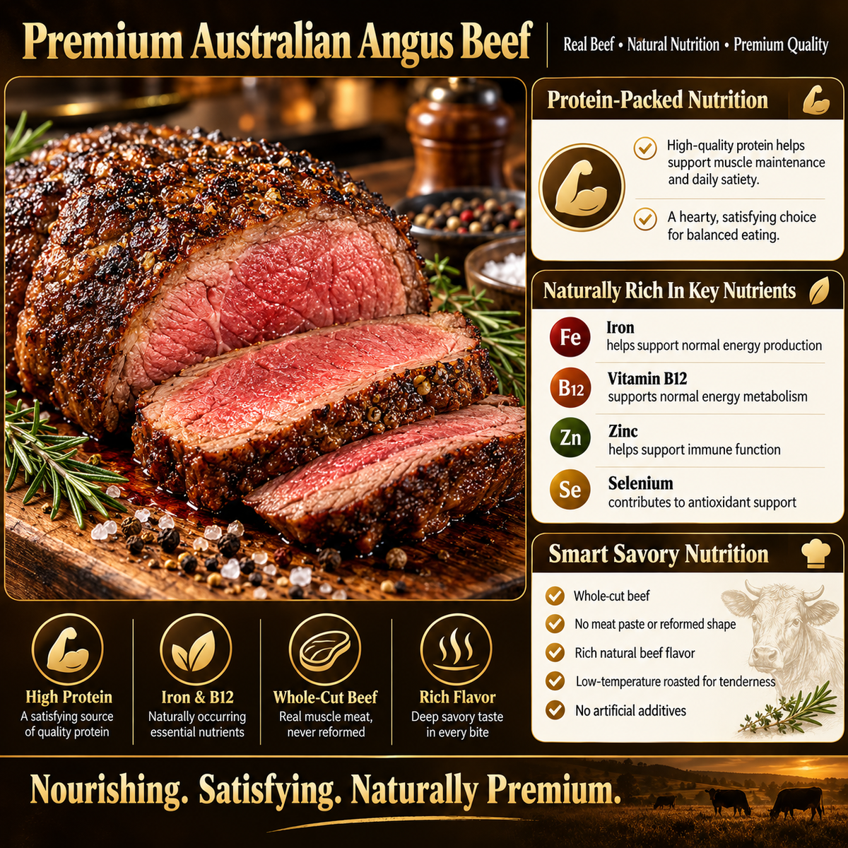 🥩 Premium Australian Angus — Rich Flavor, Real Nutrition, Pure Satisfaction - QZE